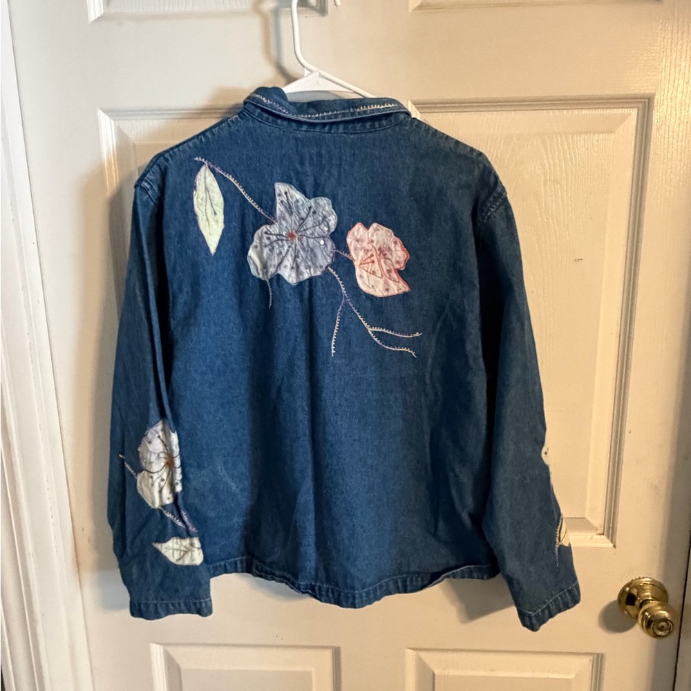Tantrums Blue Floral Jean Jacket - Picture 2 of 3